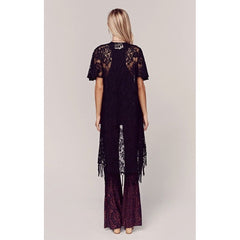 Fantasy Fringe Black Lace Kimono
