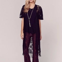 Fantasy Fringe Black Lace Kimono