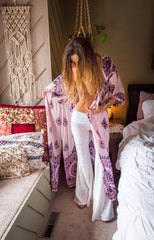 Sophie Bells in White Burnout Velvet