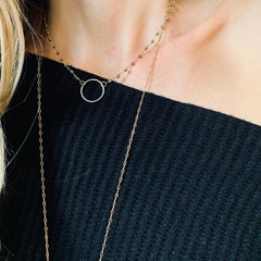 Waffle Knit Slouch Sweater - Black