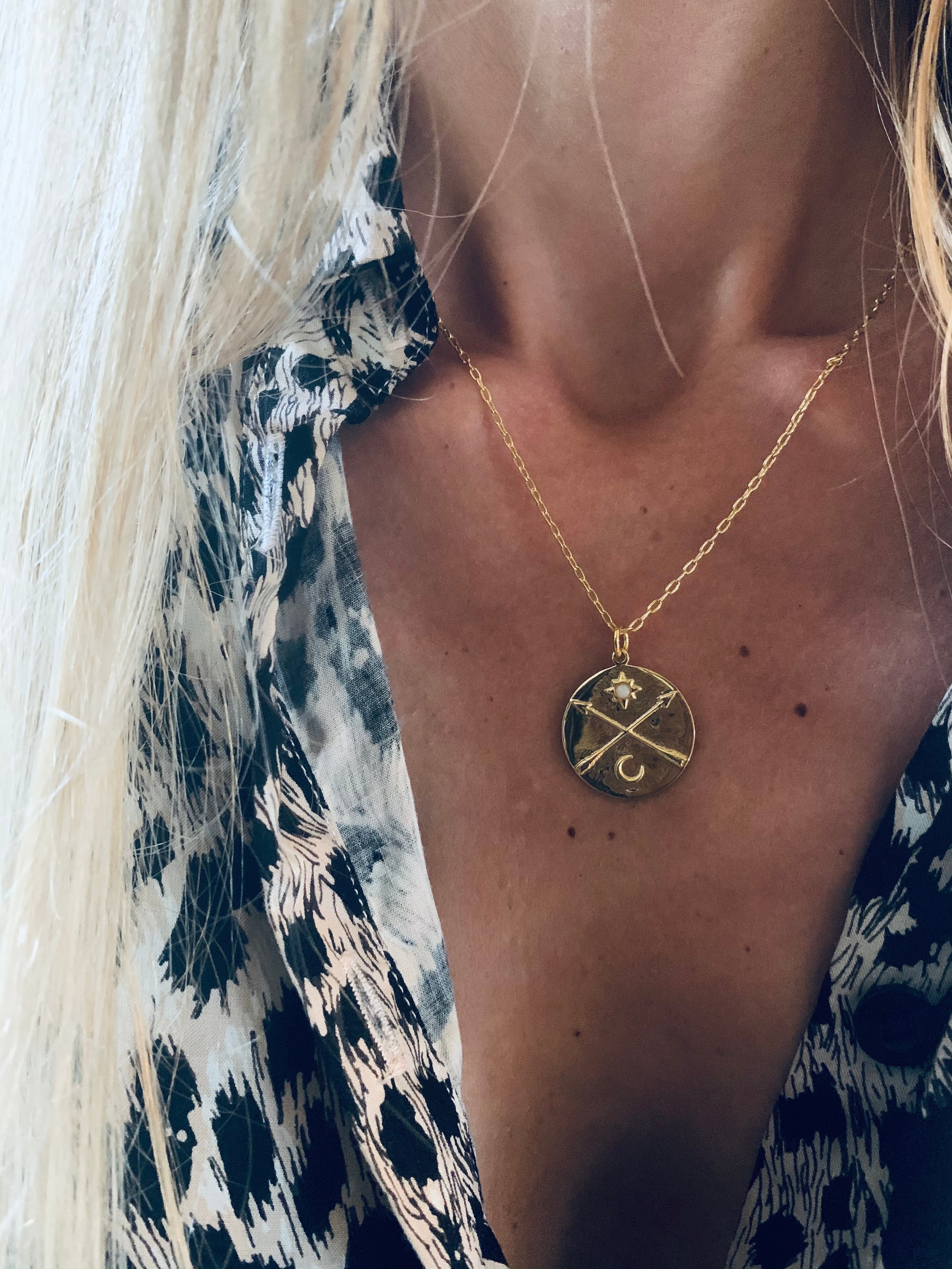 Nomad Necklace with Opal - Gold Vermeil