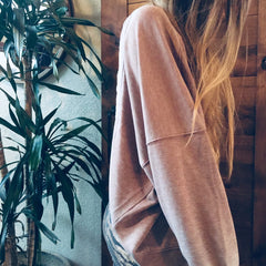 Maeve Open Back Pullover - Saddle