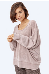 Maeve Open Back Pullover - Saddle