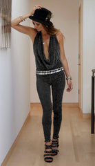 Silver Shimmer Legging Jumpsuit