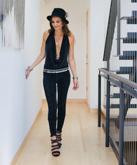 Silver Shimmer Legging Jumpsuit