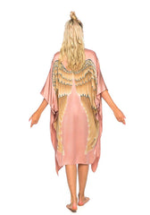 Luxe Silk Long Kimono in Musk - One Size