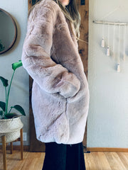 Tickled Pink Faux Fur Coat