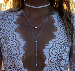 Stars Align Lariat Drop Necklace - Gold or Silver