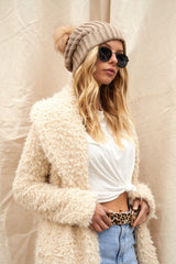 Kia Faux Fur Coat - Beige