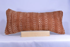 12 x 26 African Mudcloth Pillow Cover - Rust