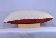 12 x 26 African Mudcloth Pillow Cover - Red
