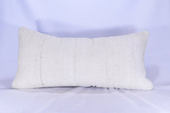 12 x 26 African Mudcloth Pillow Cover - White Chevron