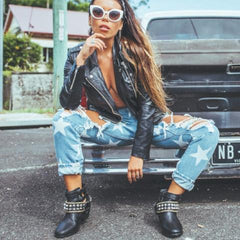 Gypsy Biker Boots - Black