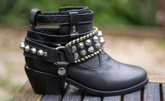 Gypsy Biker Boots - Black