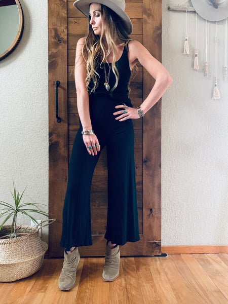 Rib Wide Leg Pant