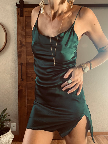 Midnight Special Slip Dress :: Emerald