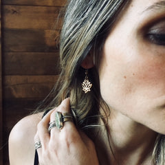 Lotus Flower Earrings