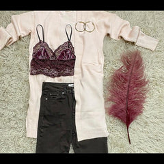 Velvet Bralette in Amethyst