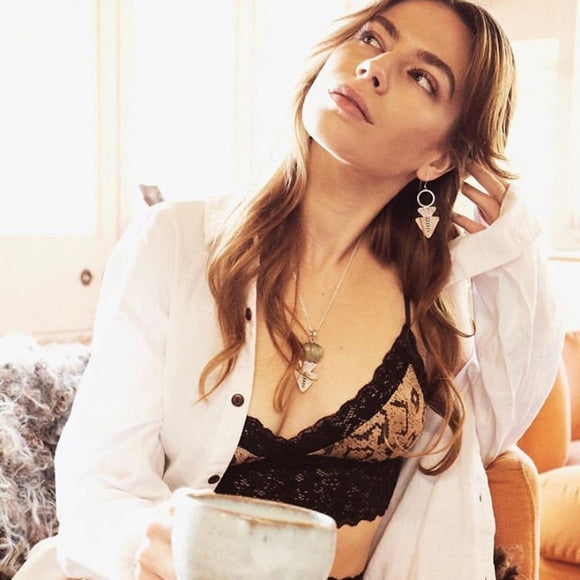 Velvet Bralette in Serpent