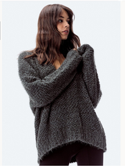 Cari Fuzzy Pullover - Olive