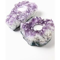 Amethyst Cluster Candle Holder