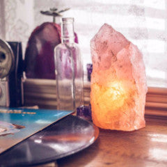 Rough Rose Quartz Lamp
