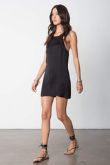 High Neck Mini Slip Dress